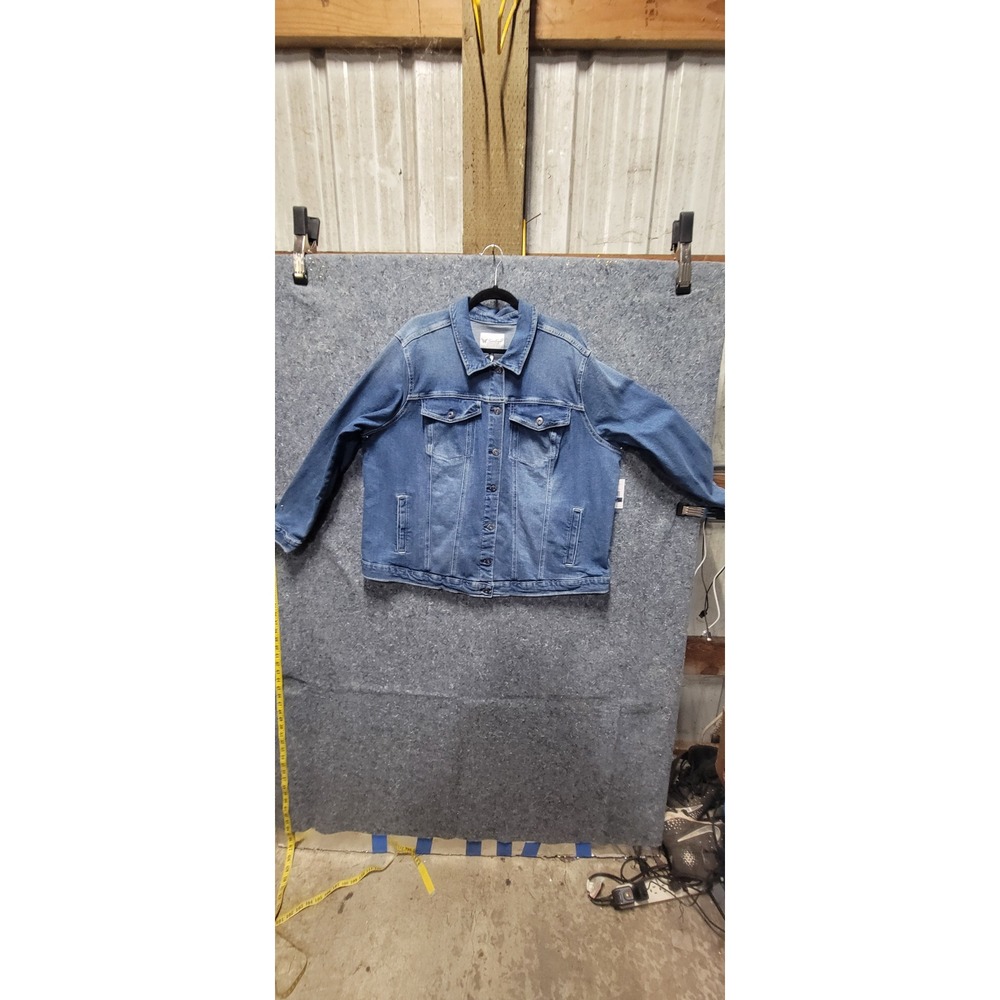 Jessica Simpson Reagan Relazed Blue Jean Demin Jacket Medium Wash 3X Plus  NWT